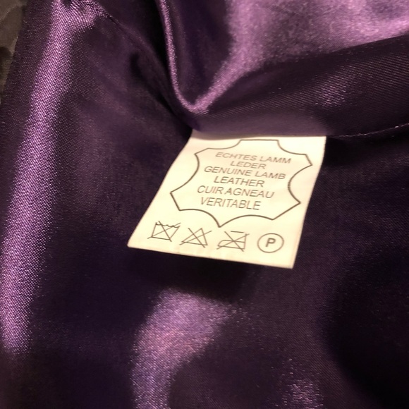 NWT M.T. Women’s Purple Leather Bomber Jacket - Picture 9 of 9